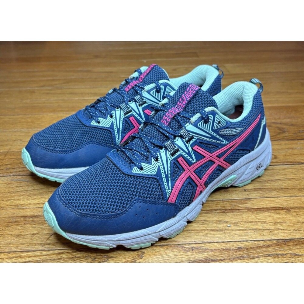 Asics Gel Venture 8 Blue Pink Aqua Running Shoes 1012B230 Women’s Size 9